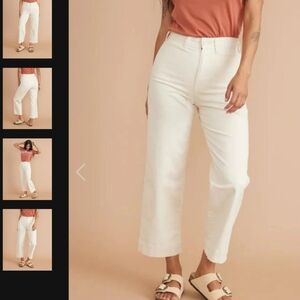 Marine Layer Women's Wide Leg Pants in White
